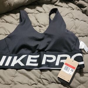 Nike Pro Women's Black and Gray Sports Bra